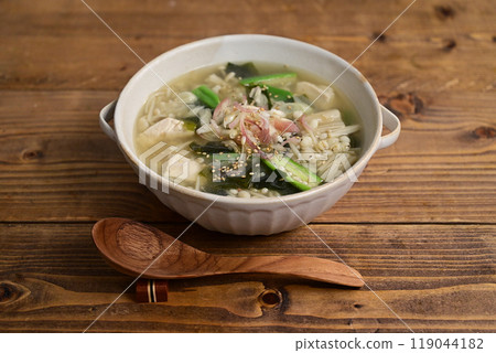 Japanese-style pearl barley soup Japanese-style pearl barley soup 119044182