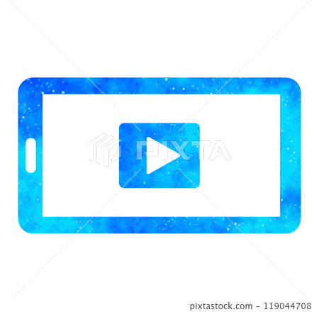 Blue starry sky | Smartphone and video icon Blue starry sky | Smartphone and video icon 119044708