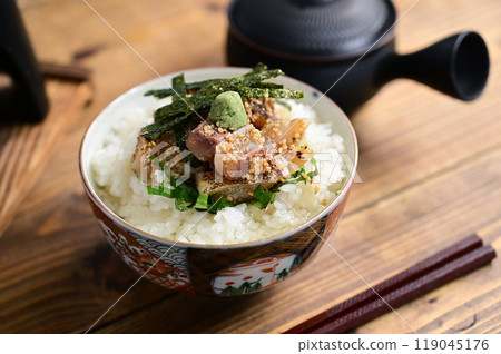 Grilled sea bream tea 119045176