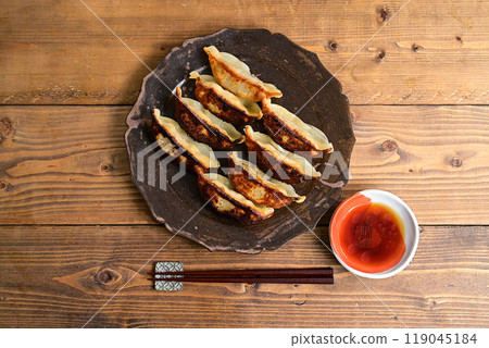 Fried dumplings with kimchi Fried dumplings with kimchi 119045184