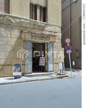 A beautiful antique stone building 119045351