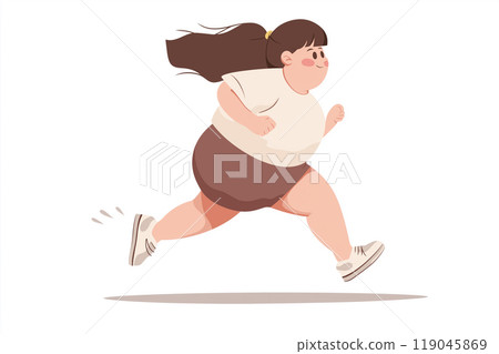 A woman running for dieting 119045869