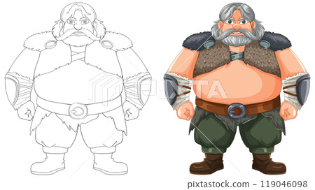 Cartoon Warrior Character Design 119046098