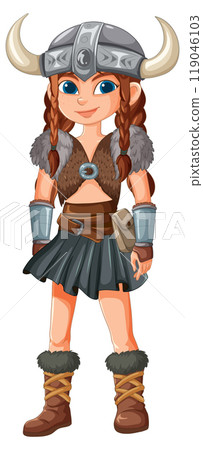 Brave Viking Warrior Girl 119046103