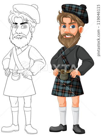 Scottish Man in Traditional Costume 119046115