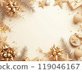 Christmas gold decoration frame 119046167