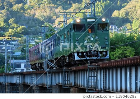 [JR West] Kiha 47 Series 7000 Rapid "○○ Story - Okayama Edition" (Hakubi Line: Bitchugawa-mo to Kinoyama) 119046282