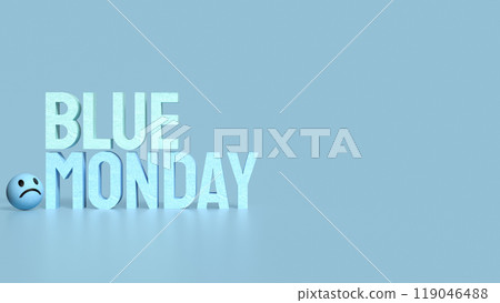 The Blue money text and sad emotion image 3d rendering. The Blue money text and sad emotion image 3d rendering. 119046488