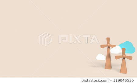 The windmill for eco power concept 3d rendering The windmill for eco power concept 3d rendering 119046530