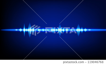 Abstract Sound Wave Blue Digital Frequency wavelength graphic design Vector Illustration 119046768
