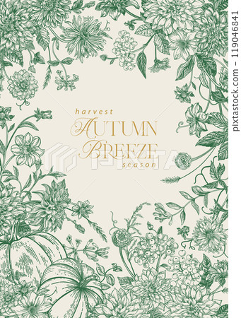 Vertical floral frame 119046841