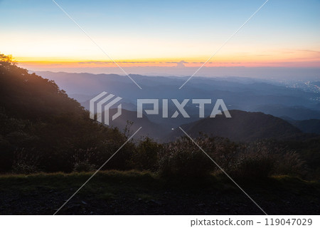 Dawn from Mount Akagi and Torii Pass 119047029