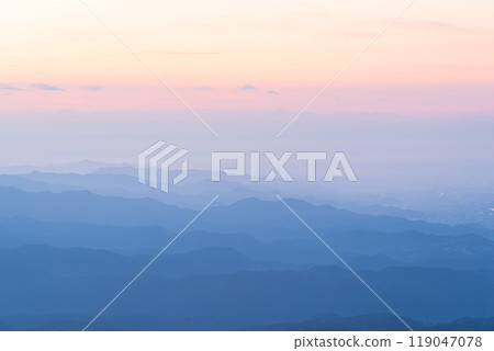 Dawn from Mount Akagi and Torii Pass 119047078