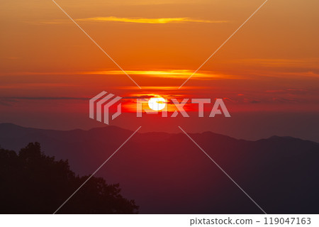 Dawn from Mount Akagi and Torii Pass Dawn from Mount Akagi and Torii Pass 119047163