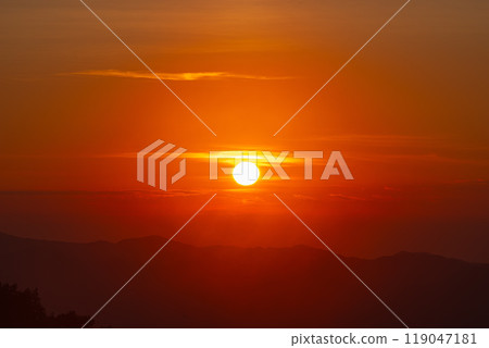 Dawn from Mount Akagi and Torii Pass 119047181