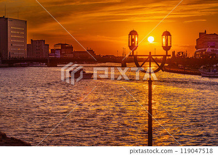 Kushiro River Evening landscape 119047518