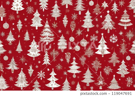 Seamless Christmas Wallpaper Background 119047691