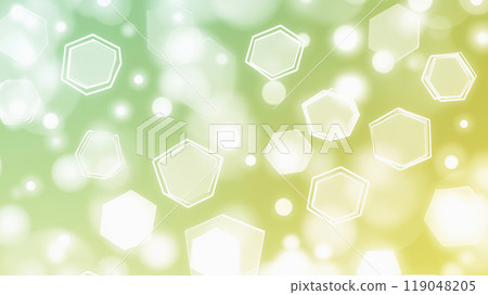 "Shining lens flare on a green background." 119048205