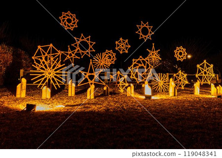 用竹燈照亮的夢幻美麗的日本庭園「舊細川刑部宅邸限定開園及紅葉彩燈」（熊本市） 119048341