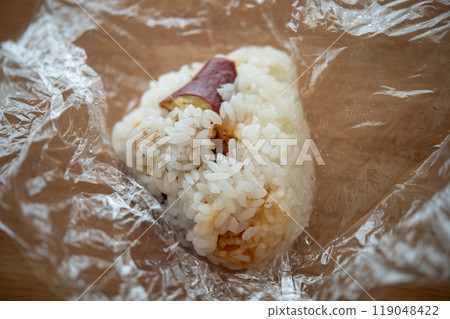 Sweet potato rice balls 119048422