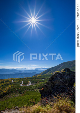 秋季乘鞍迴聲線穿過乘鞍伊賀原山 秋季乘鞍迴聲線穿過乘鞍伊賀原山 119048558