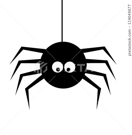 Background with spider hanging on a web Background with spider hanging on a web 119049877
