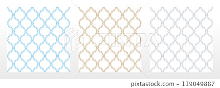Geometric collection of colored patterns. Seamless vector backgrounds. Simple graphics 119049887