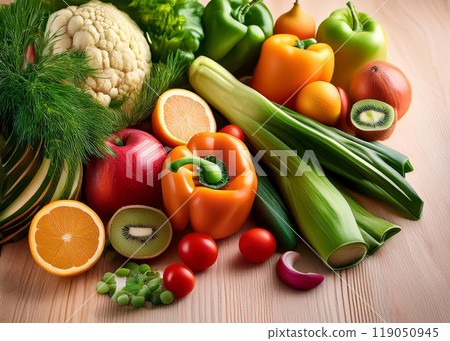 Fresh vegetables and fruits Fresh vegetables and fruits 119050945