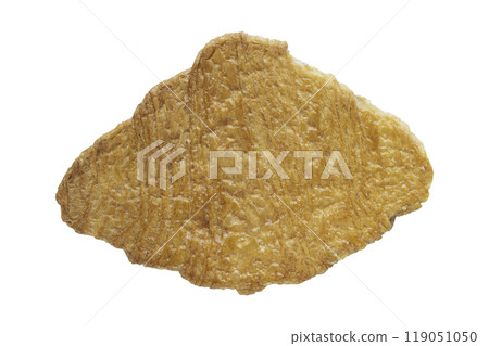 Crunchy flat croissant isolated on white background Crunchy flat croissant isolated on white background 119051050