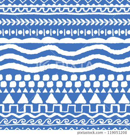 Blue Geometric Border Striped Pattern Blue Geometric Border Striped Pattern 119051208