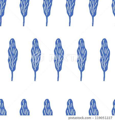 Hand Drawn Leaf Repeat Pattern 119051227