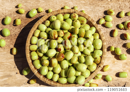 Image of harvested jujube fruit Image of harvested jujube fruit 119051683