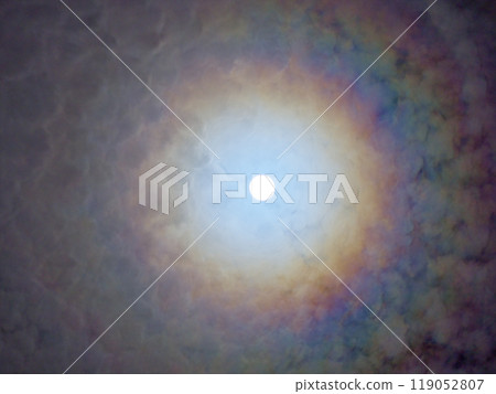 夜空中的月亮光環 夜空中的月亮光環 119052807