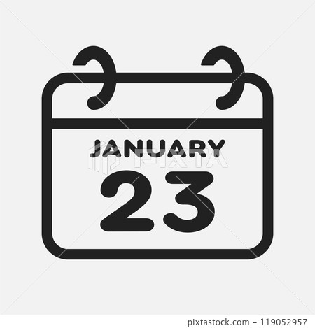 Icon page calendar day - 23 January Icon page calendar day - 23 January 119052957