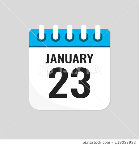 Icon page calendar day - 23 January Icon page calendar day - 23 January 119052958