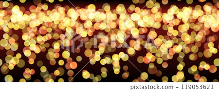 Bokeh light of candles on gold and black seamless pattern 119053621