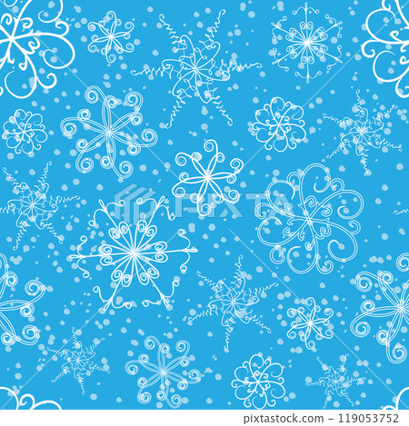 Snowflakes seamless pattern 119053752