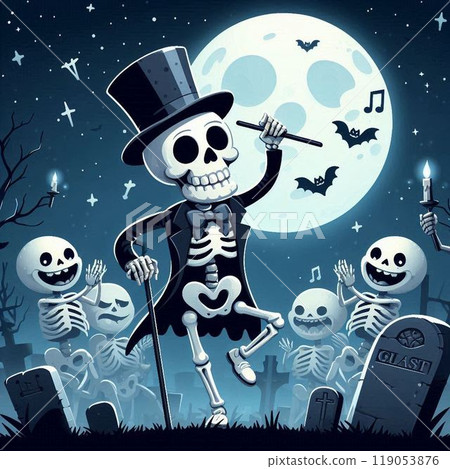 Halloween material (skeletons) 119053876