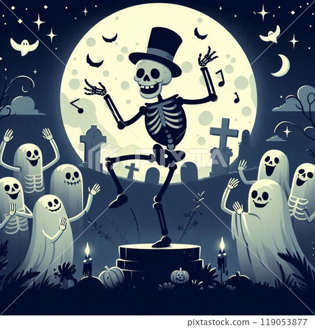 Halloween material (skeletons) Halloween material (skeletons) 119053877