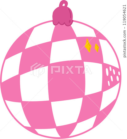 Pink Christmas ball element illustration Pink Christmas ball element illustration 119054621