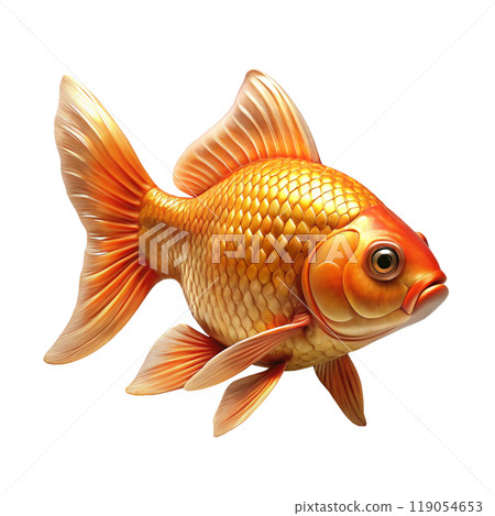 3d rendering of dynamic goldfish 119054653