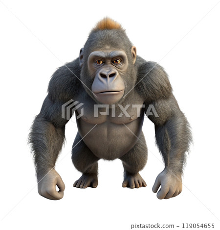 3d rendering of dynamic gorilla 119054655