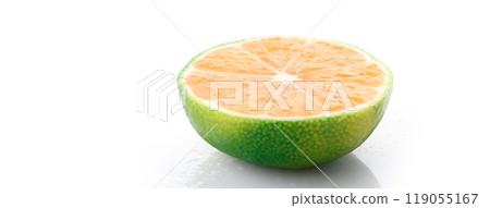 橘子(早橘子)特寫白色背景 橘子(早橘子)特寫白色背景 119055167