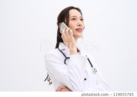 Online medical consultation Female doctor Medical staff Doctor Pharmacist Nurse 119055785