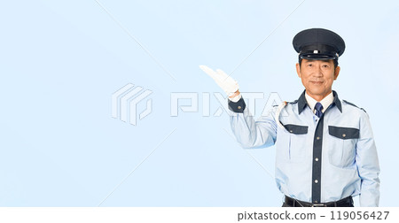 Guiding male security guard Guiding male security guard 119056427