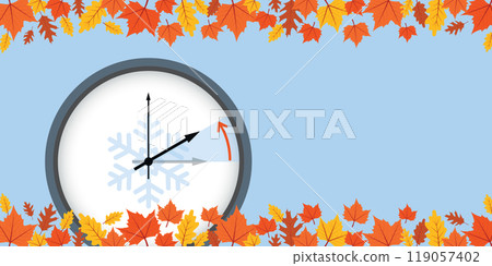 winter time concept fall back clock vector illustration 119057402
