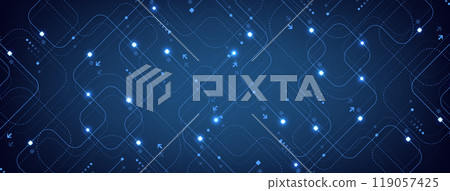 Abstract digital technology background. Digital tech motherboard texture design. Engineering circuit board concept for poster, header, banner, website, presentation. Abstract digital technology background. Digital tech motherboard texture design. Engineering circuit board concept for poster, header, banner, website, presentation. 119057425