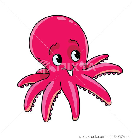 Sea theme Octopus in the ocean vector illustration 119057664