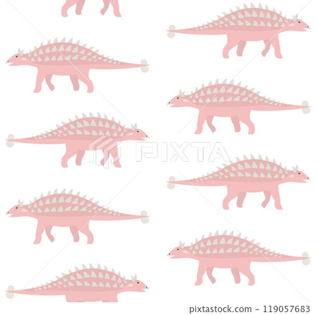 Vector seamless pattern of ankylosaur dinosaur Vector seamless pattern of ankylosaur dinosaur 119057683
