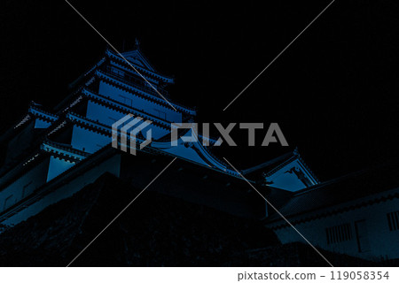A castle towering into the night sky - Tsuruga Castle A castle towering into the night sky - Tsuruga Castle 119058354